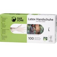 Einweg-Handschuhe FairZone Naturlatex - Größe...