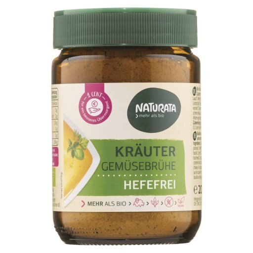 Gemüsebrühe hefefrei m. Kräutern glutenfrei - Glas, 200g