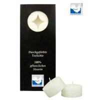 Stearin-Teelichte weiß, 10Stück
