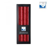 Stearin-Stabkerzen dunkelrot, 4Stück