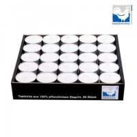 Stearin-Teelichte weiß lose - in Aluhülse,...