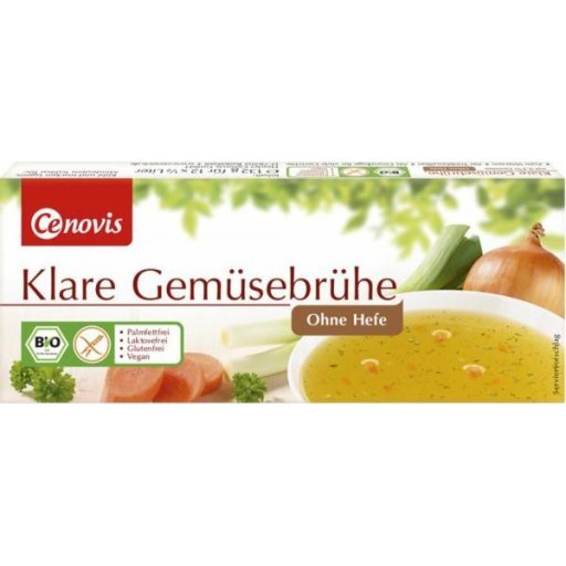 Klare Gemüsebrühe glutenfrei hefefrei - Brühwürfel, 12Stück