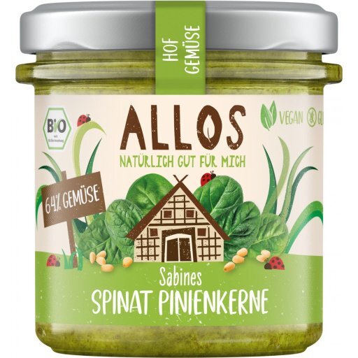 Hofgemüse Sabines Spinat-Pinienkerne glutenfrei, 135g