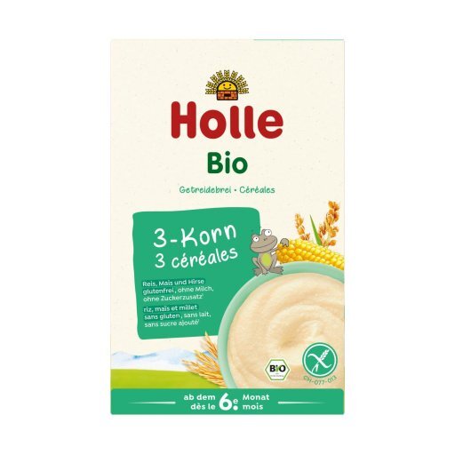Vollkorngetreidebrei 3-Korn Reis-Mais-Hirse, 250g