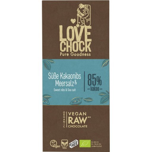 Tafel Süße Kakaonibs & Meersalz 85%, 70g