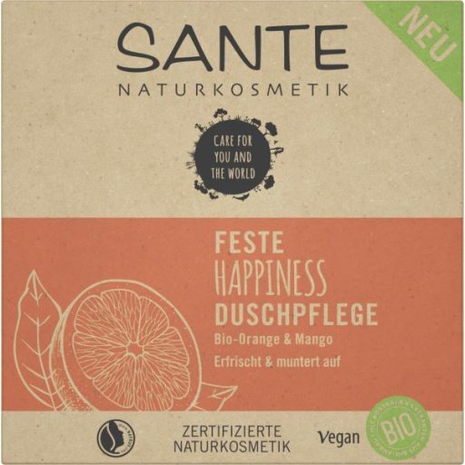 Feste Duschpflege Happiness Orange & Mango, 80g