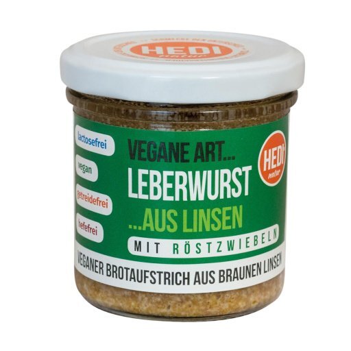 Leberwurst mit Röstzwiebeln aus Linsen, 140g
