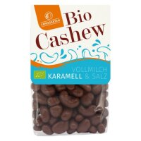 Cashews in Vollmilchschokolade m Karamell u. Salz, 170g