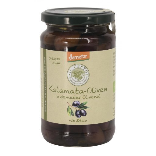 Oliven Kalamata in Olivenöl DEMETER, 310g