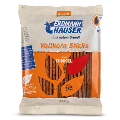 Vollkorn Sticks aus Dinkel hefefrei, 100g