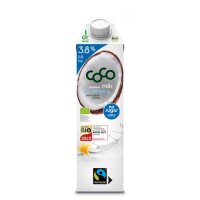 Kokosmilch zum Trinken 3,8% FairTrade, 1.0l