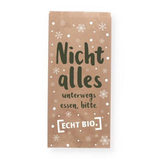 [ECHT BIO.] Faltenbeutel braun 16x6x32 cm, 1000Stück