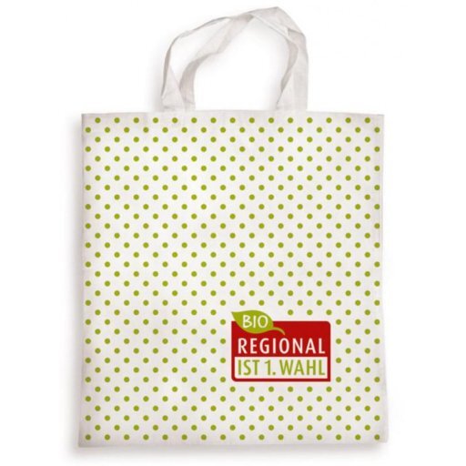 [REG] Baumwolltragetasche kurzer Henkel - 38x42 cm, 50Stück
