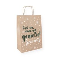 [ECHT BIO.] Tragetasche Papier - 26x12x37cm, 250Stück