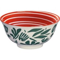 Schale aus Porzellan Ø15,5cm - Dekor Blätter,...