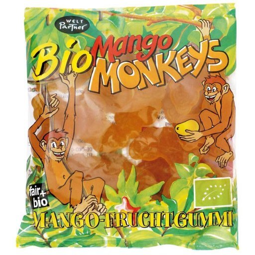 Fruchtgummimischung Mango Monkeys FairTrade, 100g