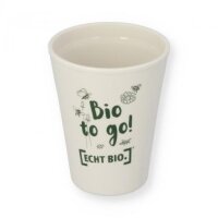 [ECHT BIO.] Mehrwegbecher ToGo - 0,3l cremeweiß,...