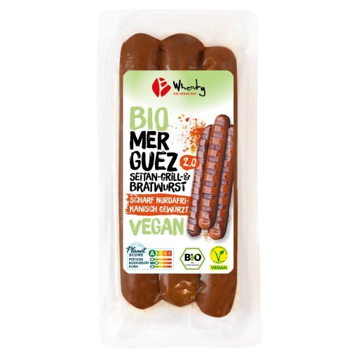 WHEATY Scharfe Merguez 2.0 vegan 3St, 120g