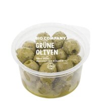 Grüne Oliven mit Kräutern ohne Stein, 125g