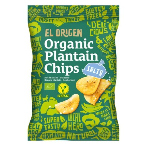 Kochbananen Chips Meersalz vegan, 80g