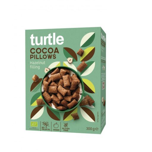 Turtle Cocoa Pillows mit Haselnussfüllug glutenf., 300g