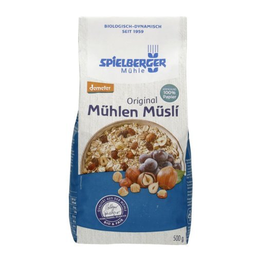 Orig. Mühlen Müsli m. ganzen Haselnüssen DEMETER, 500g