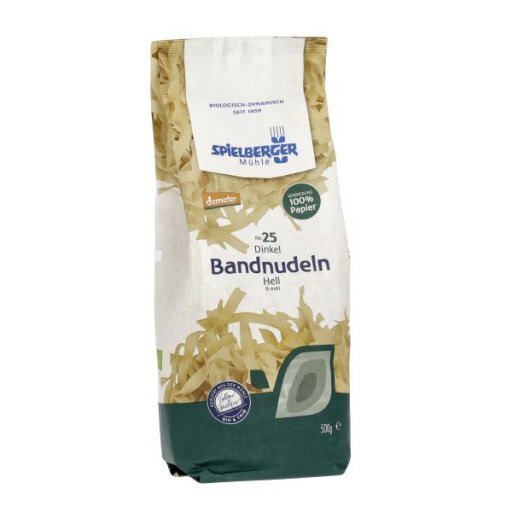 Dinkel-Bandnudeln hell DEMETER 9mm, 500g