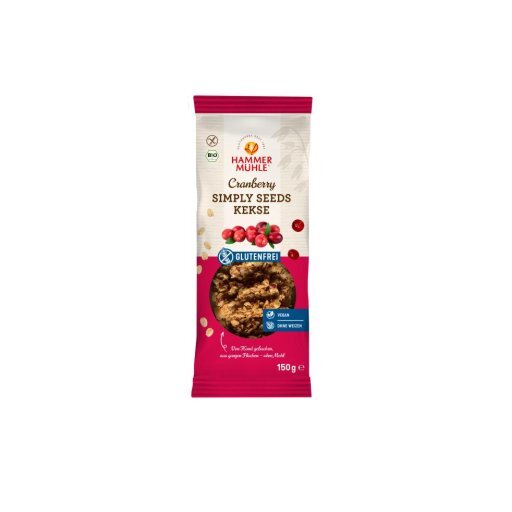 Simply Seeds Kekse Cranberry glutenfrei, 150g