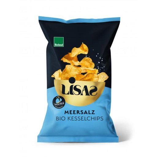 Lisas Kesselchips mit Meersalz BIOLAND, 115g