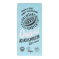 Tafel Rohschokolade Kokosmilch 55% vegan, 70g