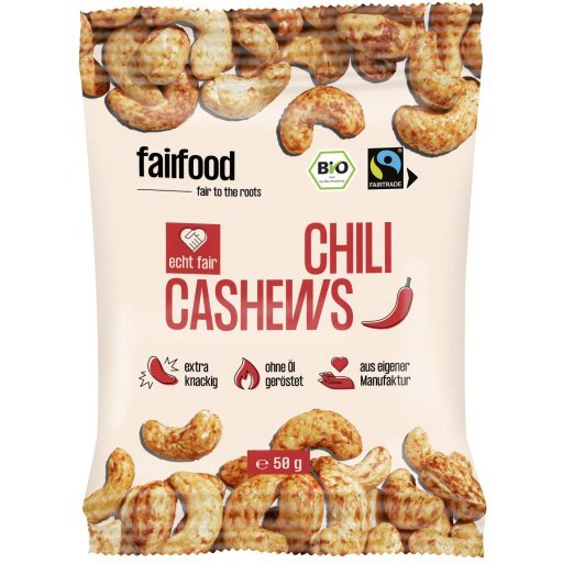 Cashewkerne mit Chili & Paprika FairTrade, 50g