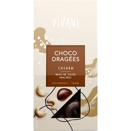 Choco Dragées Cashew vegan, 75g