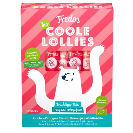 Wassereisbeutel Fredos coole Lollies fruchtig, 10x30ml