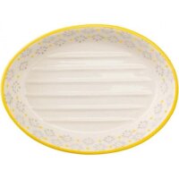 Seifenschale Traditional oval aus Steingut, Stück