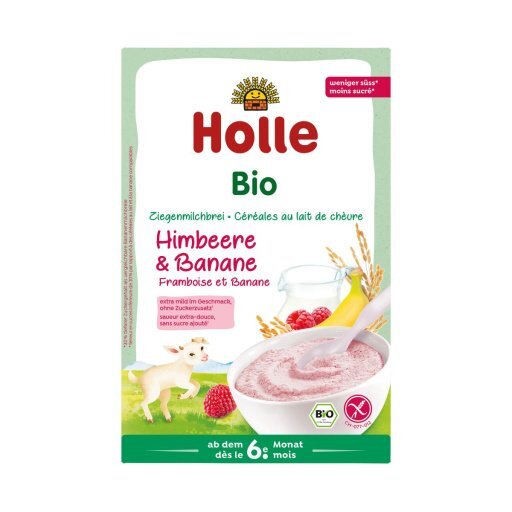 L! Milchbrei Himbeere und Banane aus Ziegenmilch, 200g