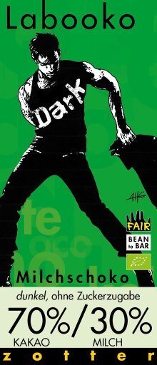 L! Labooko Kakao Milch 70% 30%, 2x35g