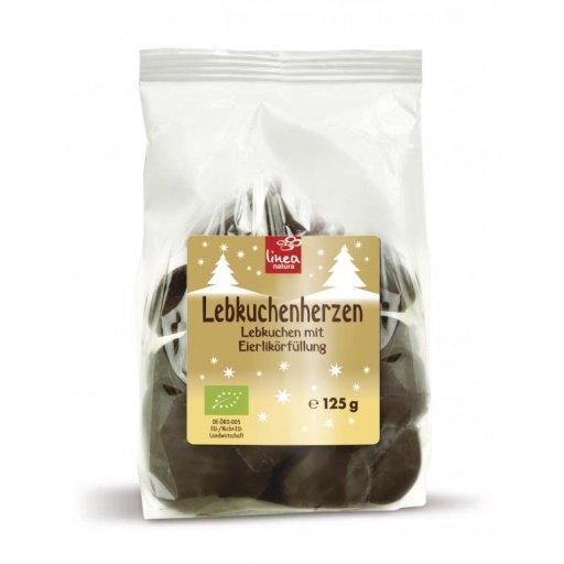 Lebkuchenherzen Zartbitter mit Eierlikör, 125g