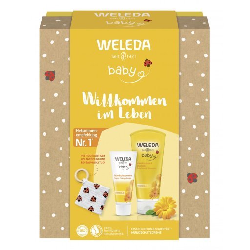Geschenkset Willkommen im Leben mit Holzgreifling, Stück